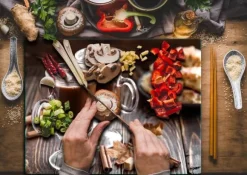 SKÄRBRÄDA I GLASPLATTA 52x40 KAFFE