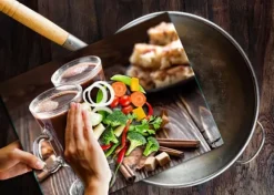 SKÄRBRÄDA I GLASPLATTA 52x40 KAFFE