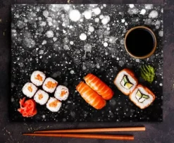 SKÄRBRÄDA I GLASPLATTA 52x40 SVART