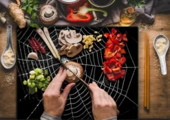 SKÄRBRÄDA I GLASPLATTA 52x40 SVART