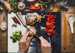 SKÄRBRÄDA I GLASPLATTA 52x40 VIT