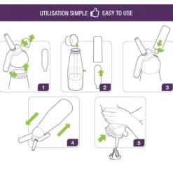 Skumsifon - Mastrad - F49314 - 0,5 L - För varma och kalla förberedelser - 6 till 8 personer
