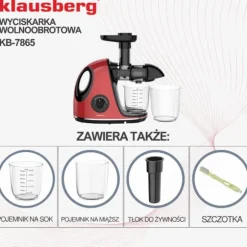 Slow juicer 150W för frukt och grönsaker KALLPRESS KLAUSBERG KB-7865