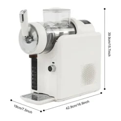 Slushmaskin & frysta drycker - Shaved Ice-maskin - Självrengöring - Digital Styrning - Flera Lägen - EU-kontakt - För Hemmet - Beige