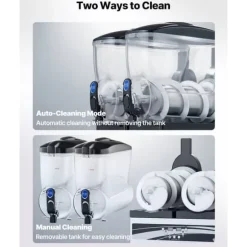 Slushmaskin för Kommersiellt Bruk, 15Lx2 Tank, Margarita Smoothie Frysdryckesmaskin, Snabbkylning