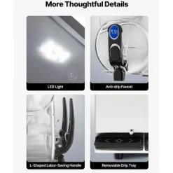 Slushmaskin för Kommersiellt Bruk, 15Lx2 Tank, Margarita Smoothie Frysdryckesmaskin, Snabbkylning