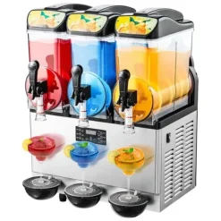 Slushmaskin för Kommersiellt bruk, 15Lx3 Tankar, Margarita och Smoothie Frysdryckesmaskin