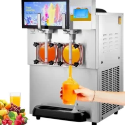Slushmaskin 8L / 2,1 Gal dubbelskål kommersiell för slush, margarita, smoothie och frysta drycker.