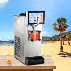 Slushmaskin 8L / 2,1 Gal Enkel Skål Kommersiell Slushy Maskin Margarita Smoothie Frysta Drycker