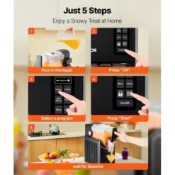 Slushmaskin 42,9x17,7x42,4 cm Fryst dryckestillverkare Självrengörande