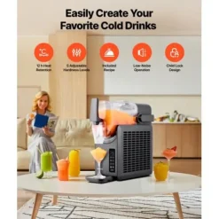 Slushmaskin 42,9x17,7x42,4 cm Fryst dryckestillverkare Självrengörande