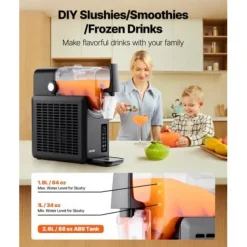 Slushmaskin 42,9x17,7x42,4 cm Fryst dryckestillverkare Självrengörande