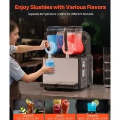 Slushy Maskin 4Lx2, Margarita & Smoothie, Frysta Drycker, Perfekt för Fester, Hög Kvalitet, Enkel Användning, Snabb och Effektiv