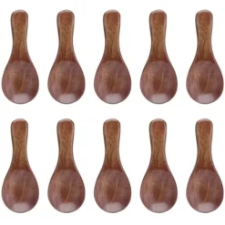 Små träskedar för kökskryddolja Kaffe Te Socker (10st)