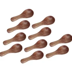 Små träskedar för kökskryddolja Kaffe Te Socker (10st)