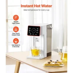 Snabbvarmvattendispenser för Bänkskiva, 6 Temperaturinställningar, 8 Volyminställningar, 3 Liters Tank