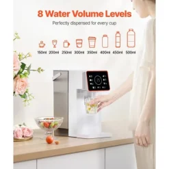 Snabbvarmvattendispenser för Bänkskiva, 6 Temperaturinställningar, 8 Volyminställningar, 3 Liters Tank