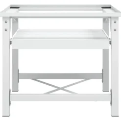 Sockel för tvättmaskin med utdragbar hylla vit - Förhöjningssockel - Förhöjningssocklar - Home & Living