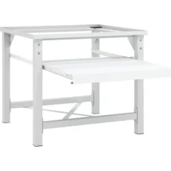 Sockel för tvättmaskin med utdragbar hylla vit - Förhöjningssockel - Förhöjningssocklar - Home & Living