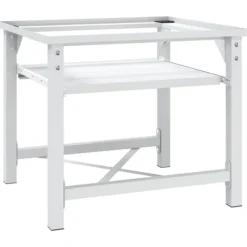 Sockel för tvättmaskin med utdragbar hylla vit - Förhöjningssockel - Förhöjningssocklar - Home & Living