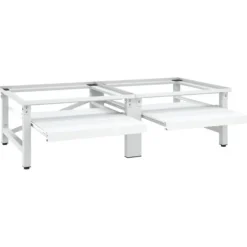 Sockel för tvättmaskin med utdragbar hylla vit - Förhöjningssockel - Förhöjningssocklar - Home & Living