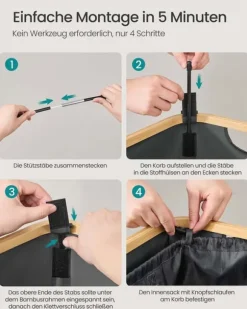 SONGMICS insamlingsbehållare för pantflaskor 135 L skiffergrå-naturbeige