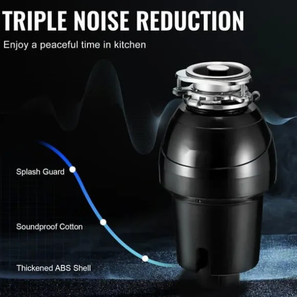 Sophantagning 1,25 hk, kontinuerlig matavfallshantering, 4060 RPM, EZ Connect, effektiv avfallshantering, hållbar design