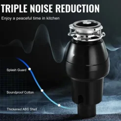 Sophantering 3/4 HP, 3600 RPM, kontinuerlig matavfallshantering, energieffektiv, tyst drift, enkel installation