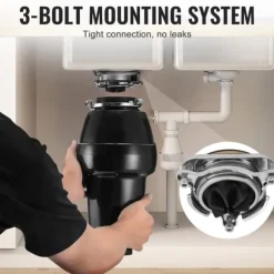 Sophantering 3/4 HP, 3600 RPM, kontinuerlig matavfallshantering, energieffektiv, tyst drift, enkel installation