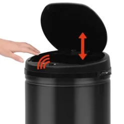 Soptunnor & papperskorgar - Living Soptunna med automatisk sensor 40 L kolstål svart