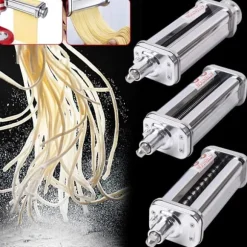 Spaghettikutter, 430 rostfritt stål, 5,51 tum rulle, 8 tjockleksinställningar, lämplig för flera pastatyper, handtvätt rekommenderas