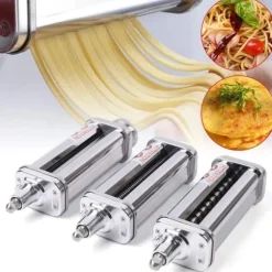 Spaghettikutter, 430 rostfritt stål, 5,51 tum rulle, 8 tjockleksinställningar, lämplig för flera pastatyper, handtvätt rekommenderas