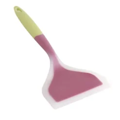 Spatel i silikon - Non-stick bred vändare för tårta, biff, pizza - grön