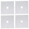 Spisbrännarskyddset - Non Stick gasspis Skyddsdynor - 4 delar, Silver, 27x27cm