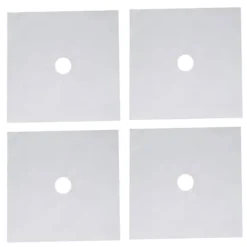 Spisbrännarskyddset - Non Stick gasspis Skyddsdynor - 4 delar, Silver, 27x27cm