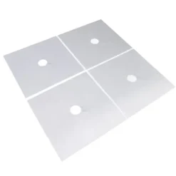 Spisbrännarskyddset - Non Stick gasspis Skyddsdynor - 4 delar, Silver, 27x27cm