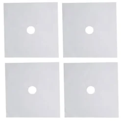 Spisbrännarskyddset - Non Stick gasspis Skyddsdynor - 4 delar, Silver, 27x27cm