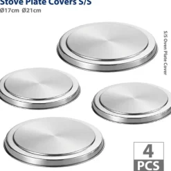 Spislock rostfritt stål 4-pack