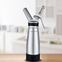 Sprutpås med visp - Rostfritt stål - 0,5L - Avtagbar - Professionell - Kökstillbehör