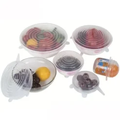 6st - Silikon Köksset Frukt Färsk Mat Saver Lock Diskmaskin Säker microwa_U481