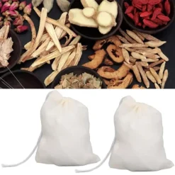 100st dragsko bomullspåsar 8cmx10cm Återanvändbart filter terester Miljövänlig tefilterpåse
