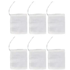 100st dragsko bomullspåsar 8cmx10cm Återanvändbart filter terester Miljövänlig tefilterpåse