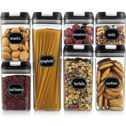7st Förvaringsburkar – Lufttäta Burkar med Lock – Matförvaring