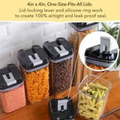 7st Förvaringsburkar – Lufttäta Burkar med Lock – Matförvaring