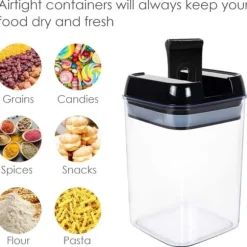 7st Förvaringsburkar – Lufttäta Burkar med Lock – Matförvaring