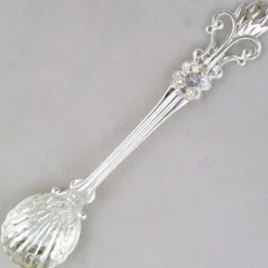 4st Kaffeskedar Set Vintage Dessertskedar av aluminiumlegering med Orris-mönster för hemmakök