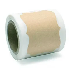 250st Kraftpapper Etiketter för Burkar, Presenter + Penna