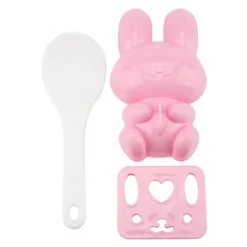 3st Livsmedelskvalitet PP Tecknad Kanin Modell Sushi Risform DIY Hantverk Onigiri Make Tool (Rosa)
