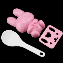 3st Livsmedelskvalitet PP Tecknad Kanin Modell Sushi Risform DIY Hantverk Onigiri Make Tool (Rosa)