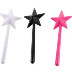 3st Magiska Salt Peppar Shakers Stjärnformade Trollstav Salt Peppar Shakers Magiska Stick Påfyllningsbara kryddor Kryddor Dispenser Rosa Svart Vit